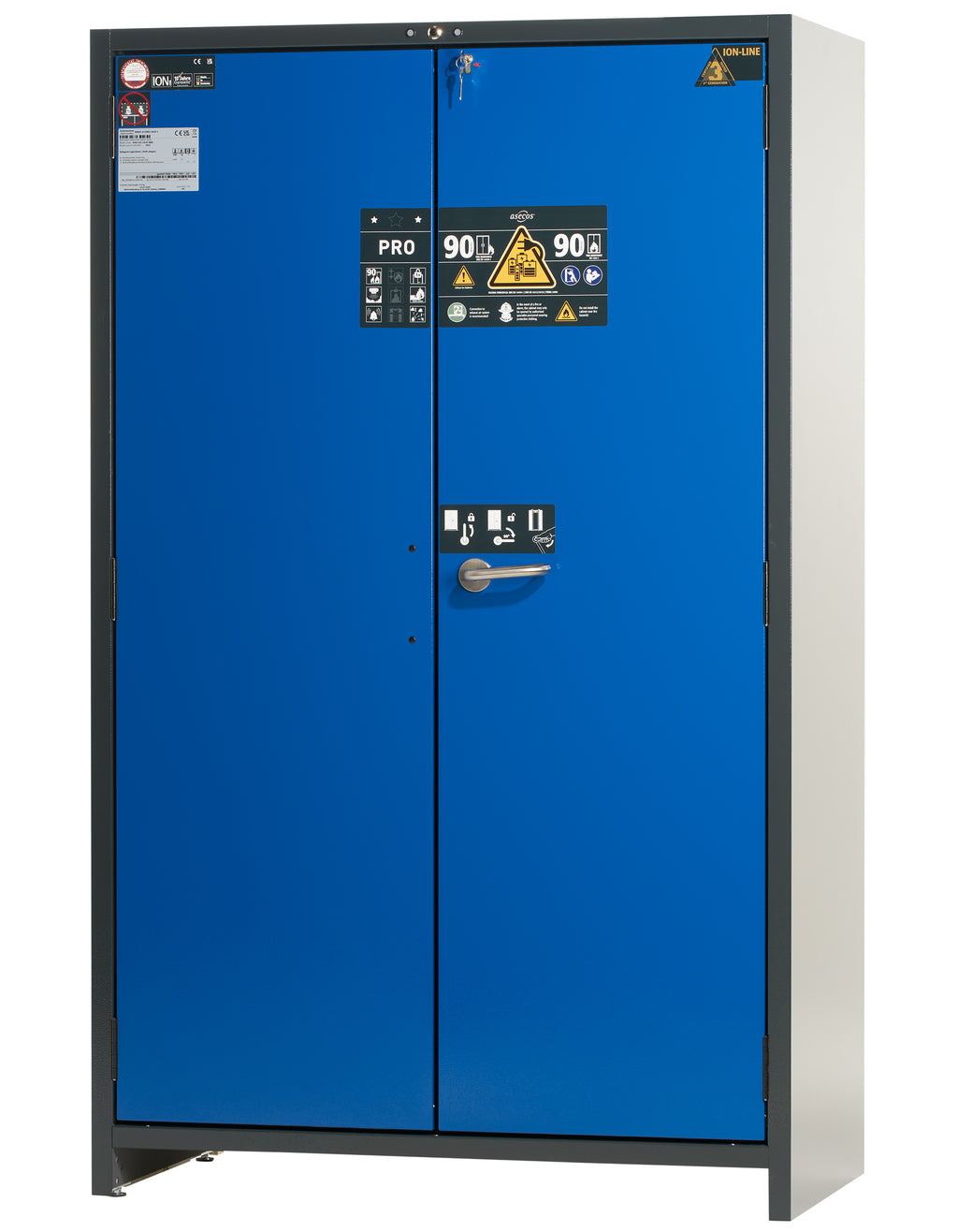 ION-PRO-90 Store lithium-ion battery storage cabinet with the doors closed