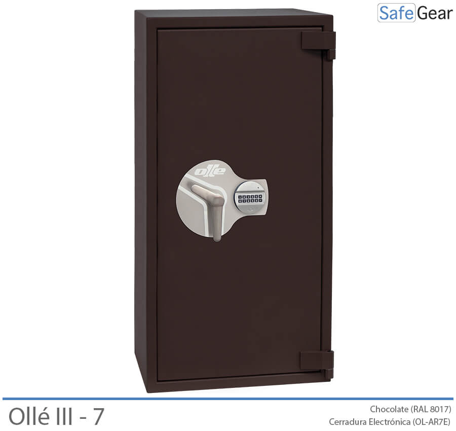 Ollé III-7 Grade 3 safe with code lock, door closed