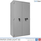 Paper Star Light 80 Caja de Documentos - 55 Archivadores - Prueba de Robo S2 / Prueba de Fuego 30m