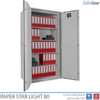Paper Star Light 80 Caja de Documentos - 55 Archivadores - Prueba de Robo S2 / Prueba de Fuego 30m