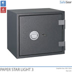 Paper Star Light 3 Fire Safe - 5 Archivadores - Prueba de Robo Grado S2 / Prueba de Fuego 30 min