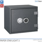Paper Star Light 3 Fire Safe - 5 Archivadores - Prueba de Robo Grado S2 / Prueba de Fuego 30 min