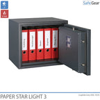 Paper Star Light 3 Fire Safe - 5 Archivadores - Prueba de Robo Grado S2 / Prueba de Fuego 30 min