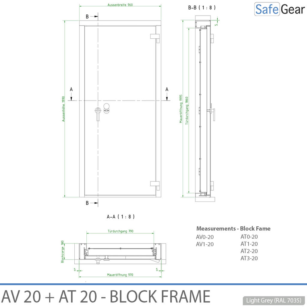 Puerta Acorazada - AV1-20 - Grado 1