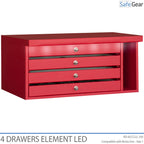 Brixia Uno LED light organizer with 4 drawers for size 1