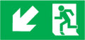 Nødudgang 150 x 300 mm - Ned/Venstre - Plast