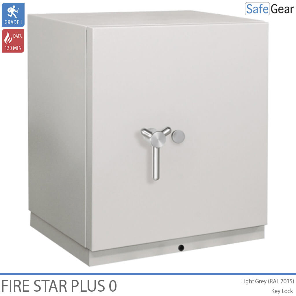 Fire Star Plus 0 Caja Fuerte Para Datos ignífuga (44 LTO) - Grado I de resistencia al robo / Prueba de resistencia al fuego de 120 min