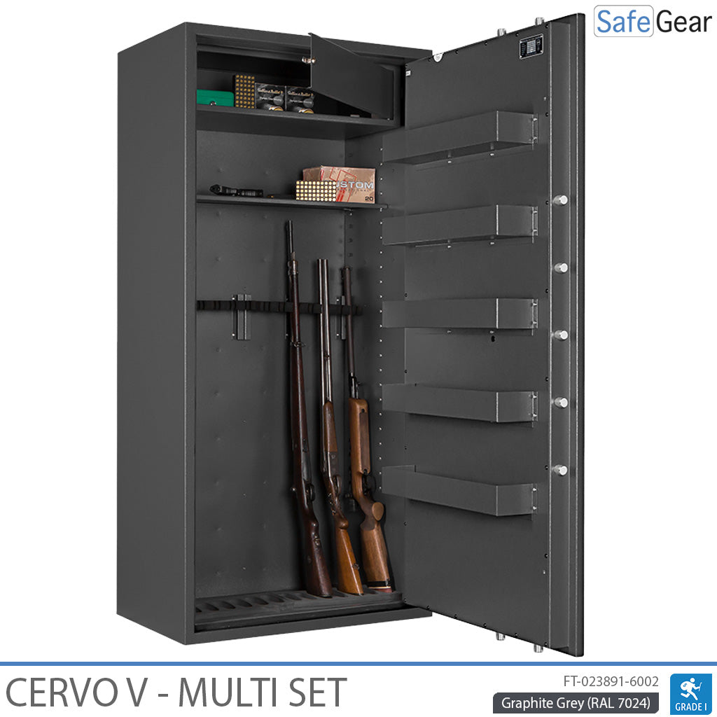 Cervo V Multi Set - Armario para armas - (14 rifles) - Prueba de robo Grado 1