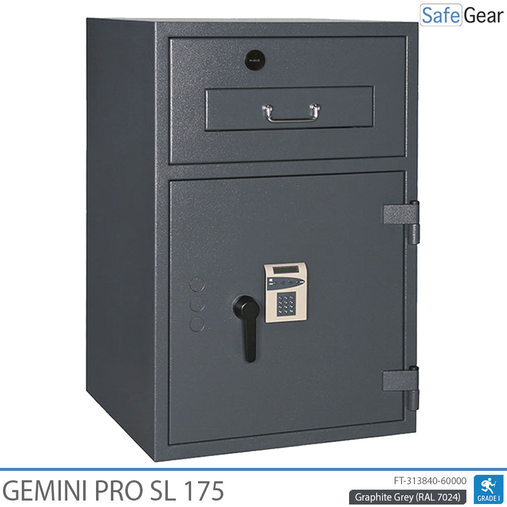 Gemini Pro SL 175 Caja Fuerte De Depósito (205 L) - Prueba de robo D-I - Cerradura Electrónica con 9 códigos de usuario