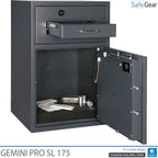 Gemini Pro SL 175 Caja Fuerte De Depósito (205 L) - Prueba de robo D-I - Cerradura con llave