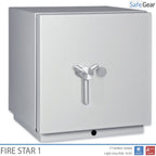 Fire Star 1 Caja Fuerte Para Datos - Prueba de resistencia al robo Grado I / Prueba de resistencia al fuego de 60 min - Cerradura con llave