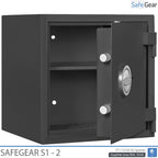 SafeGear SG 2 - Caja fuerte de seguridad (46 litros) - Prueba de robo Grado S1