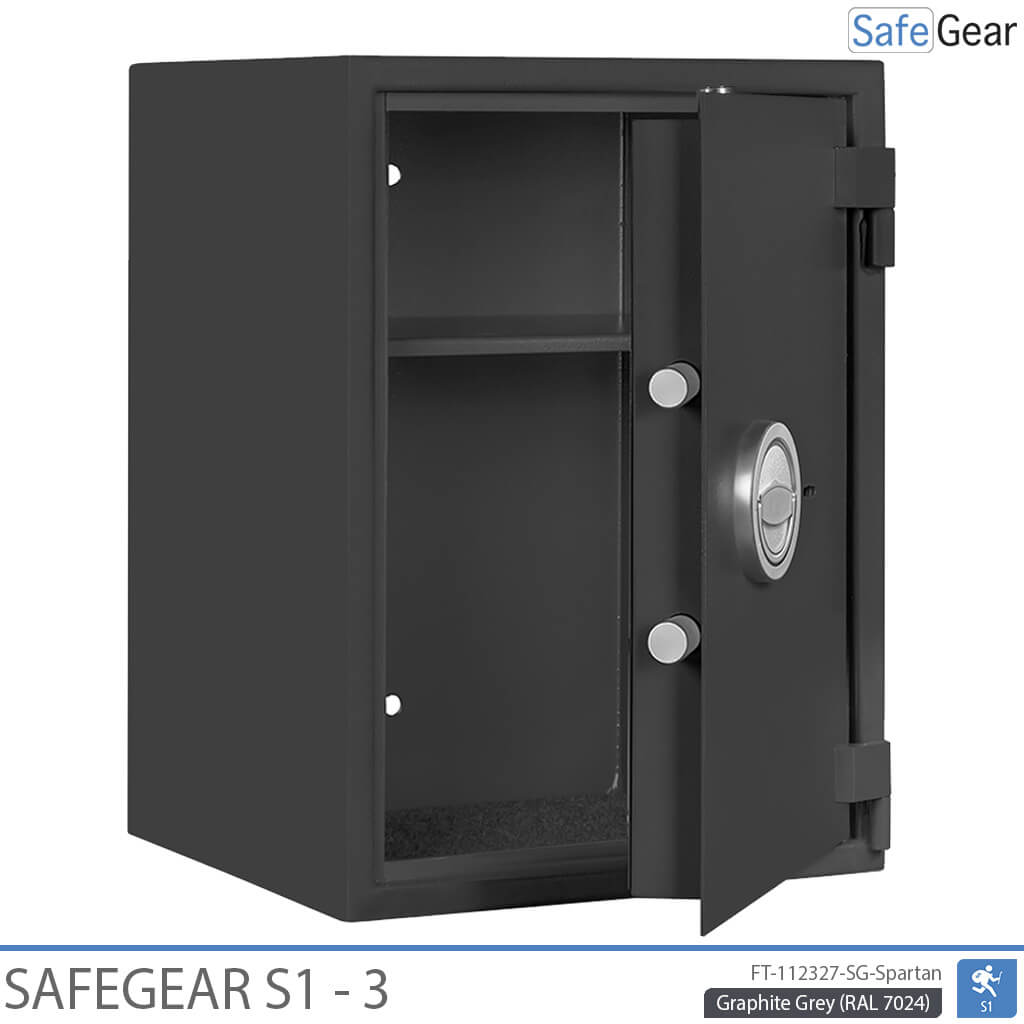SafeGear SG 3 - Caja fuerte de seguridad (63 litros) - Prueba de robo Grado S1