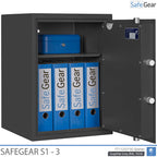 SafeGear SG 3 - Caja fuerte de seguridad (63 litros) - Prueba de robo Grado S1
