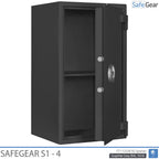 SafeGear SG 4 - Caja fuerte de seguridad (85 litros) - Prueba de robo Grado S1