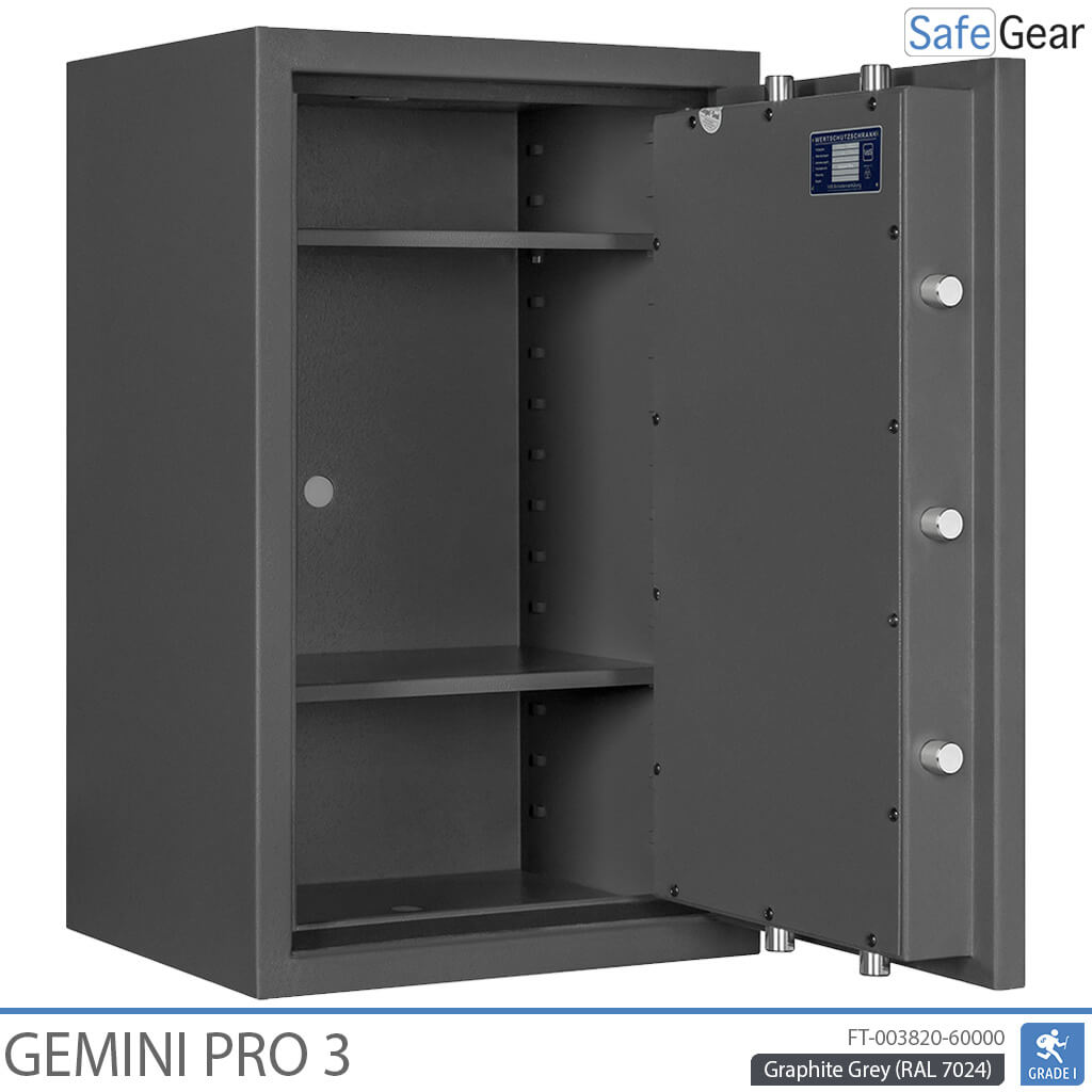 Gemini Pro 3 - Caja fuerte de seguridad (90 litros) - Prueba de robo Grado 1