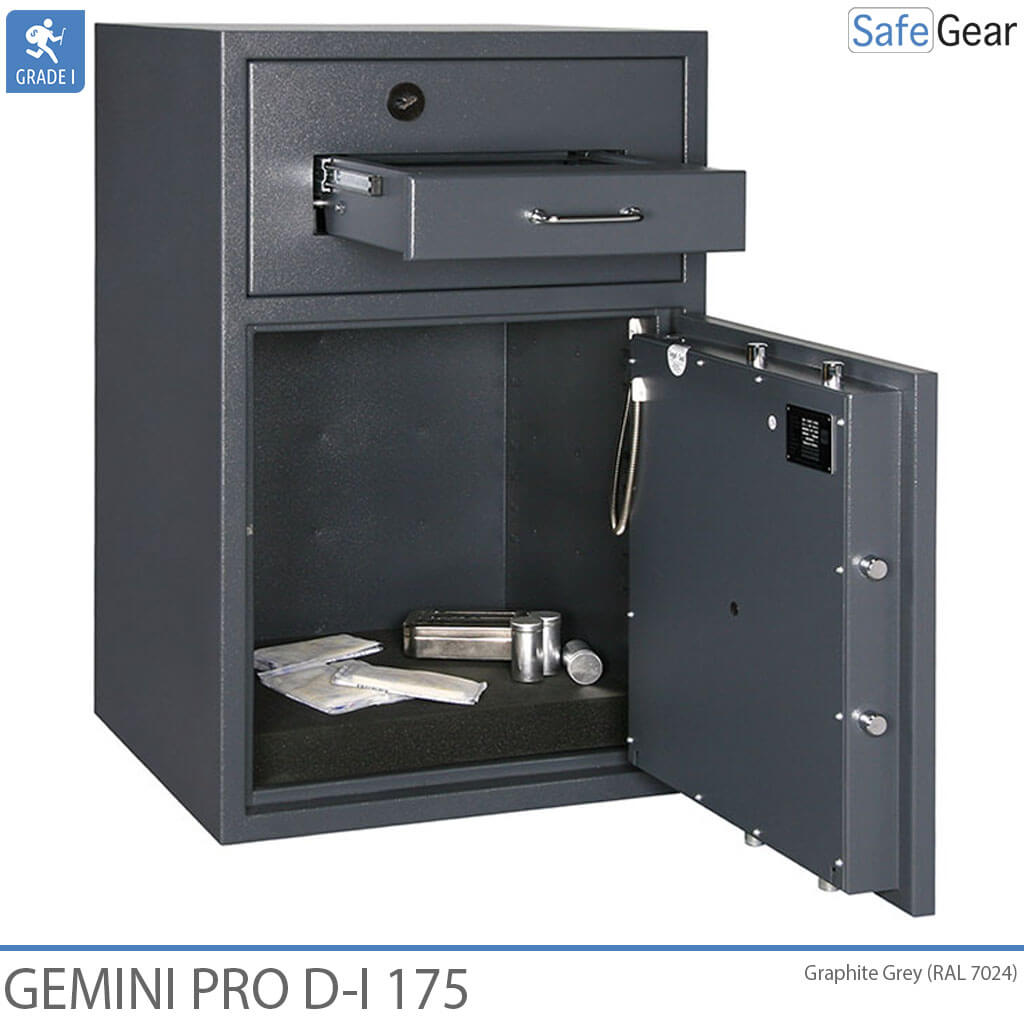 Caja Fuerte De Depósito Gemini Pro D-I 250 (294 L) - Grado de prueba contra robo D-I - Cerradura Electrónica con 9 códigos de usuario
