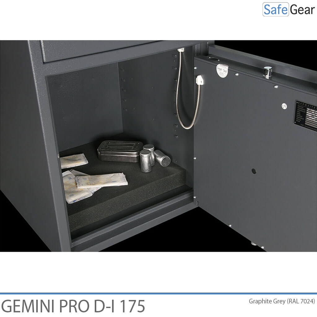 Caja Fuerte De Depósito Gemini Pro D-I 175 (205 L) - Grado de prueba contra robo D-I - Cerradura Electrónica con 9 códigos de usuario