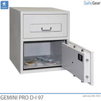 Caja Fuerte De Depósito Gemini Pro D-I 97 (119 L) - Con compartimento interno - Prueba antirrobo D-I - Cerradura Electrónica Axessor