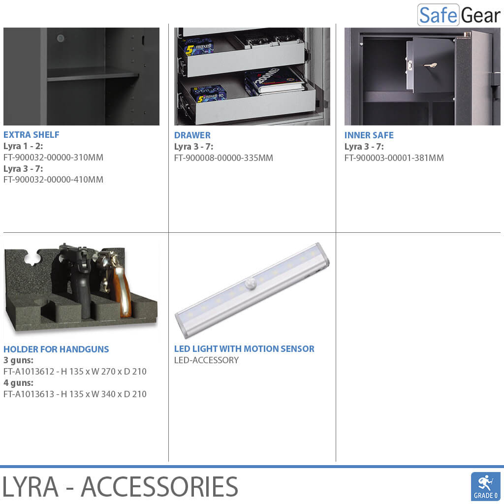 Lyra 11 - Caja Fuerte de seguridad (125 Litros) - Prueba antirrobo Grado 0