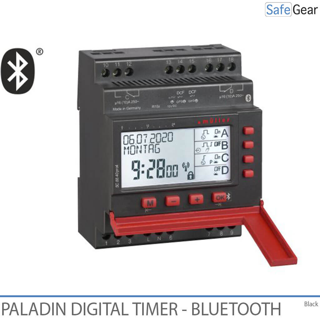 Temporizador de reloj digital para timbres, escuelas e industria - Bluetooth - reloj anual - 4 canales