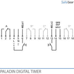 Temporizador de reloj digital para timbres, escuelas e industria - Bluetooth - reloj anual - 4 canales