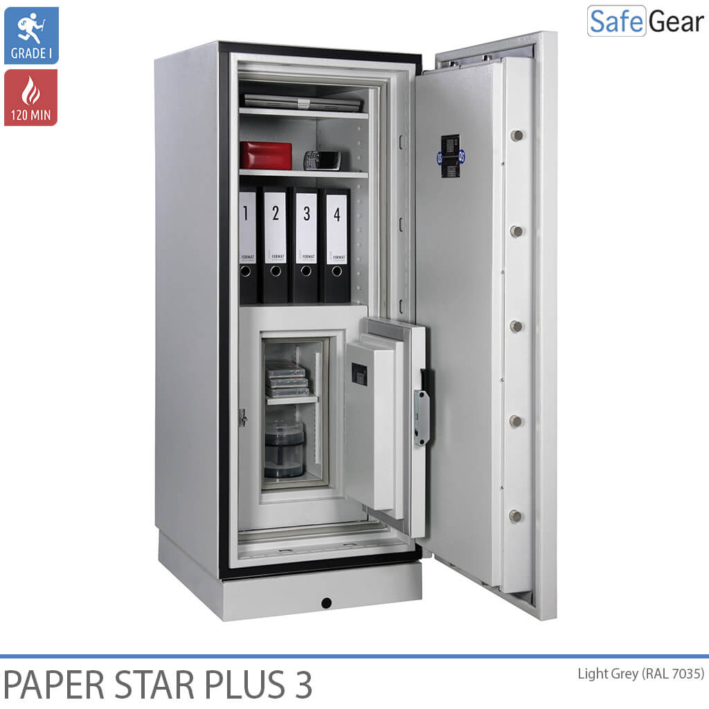 Armario Contra Incendios Paper Star Plus 4 (456 L) - Grado de prueba contra robo I / Prueba de resistencia al fuego: 120 min