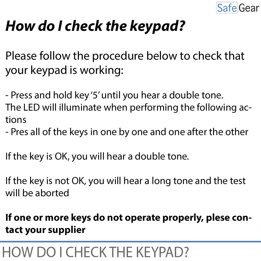 Teclado M-Locks DE 2010 / DE 2020 / DE 2030