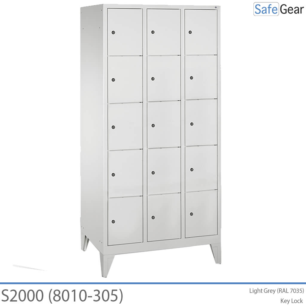 Armario de almacenamiento S2000 con compartimentos de 3x5 (8010-305) - candado