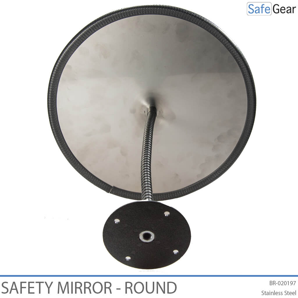 Espejo de inspección de acero inoxidable - Diámetro de 32cm - Ajustable