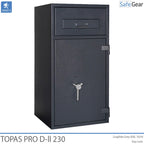 Caja Fuerte De Depósito Topas Pro D-II 120 (119 L) - Grado de prueba contra robo D-II - Cerradura Electrónica con 9 códigos de usuario