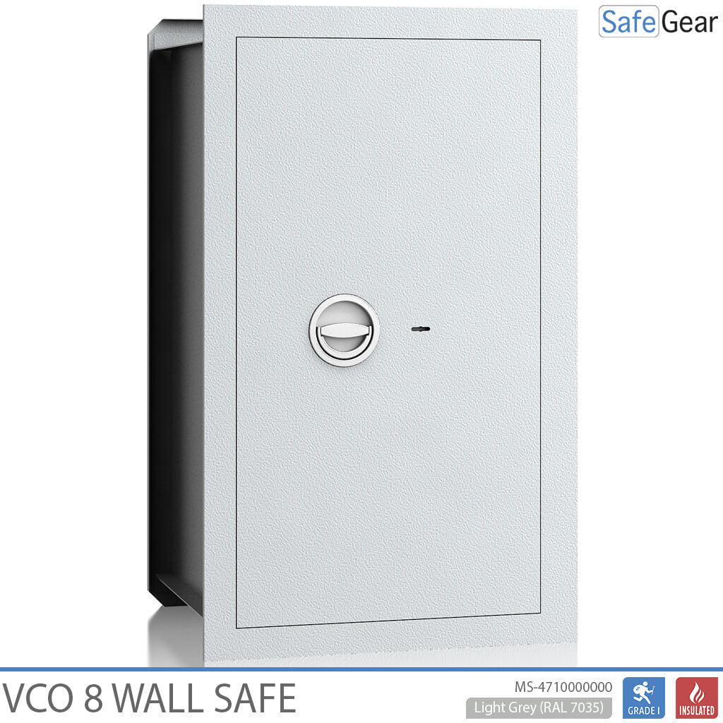 VCO 8 Caja fuerte de pared (85 L) - Prueba de robo Grado 1 - Gris claro - Cerradura Electrónica