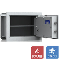 VCO 5 Caja fuerte de pared (43 L) - Prueba de robo Grado 1 - Gris claro - Cerradura con llave