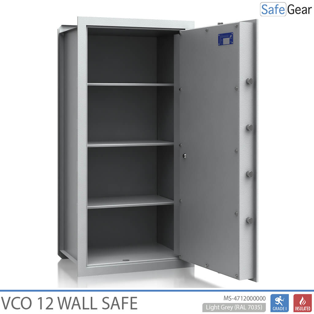VCO 12 Caja fuerte de pared (169 L) - Prueba de robo Grado 1 - Gris claro - Cerradura con llave