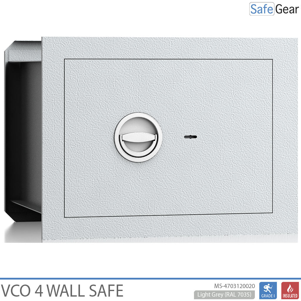 VCO 4 Caja fuerte de pared (32 L) - Prueba de robo Grado 1 - Gris claro - Cerradura con llave