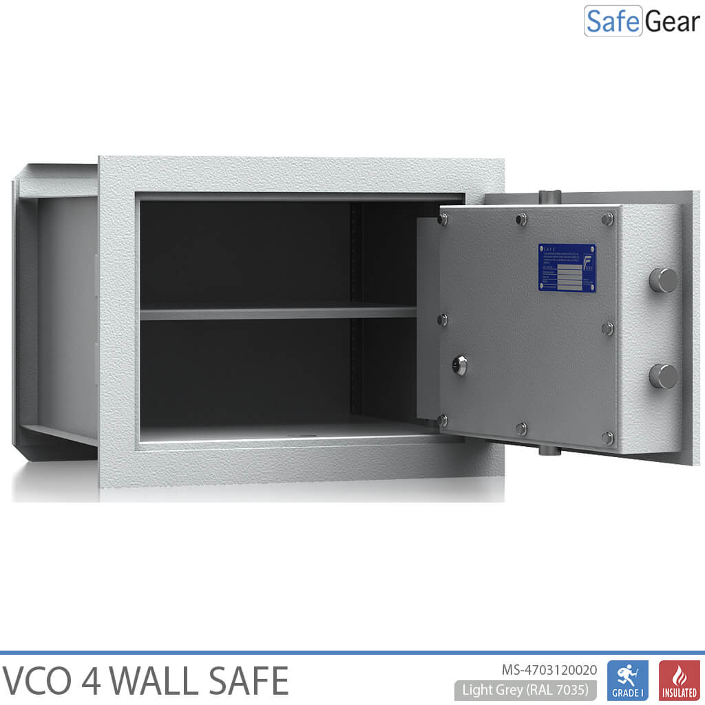 VCO 4 Caja fuerte de pared (32 L) - Prueba de robo Grado 1 - Gris claro - Cerradura Electrónica