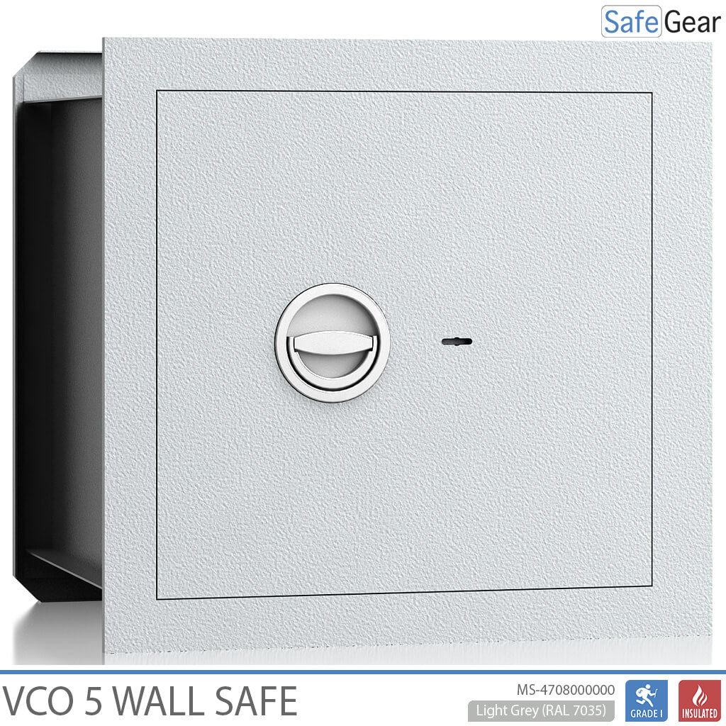 VCO 5 Caja fuerte de pared (43 L) - Prueba de robo Grado 1 - Gris claro - Cerradura Electrónica