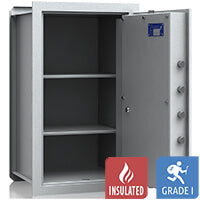 VCO 10 Caja fuerte de pared (139 L) - Prueba de robo Grado 1 - Gris claro - Cerradura con llave