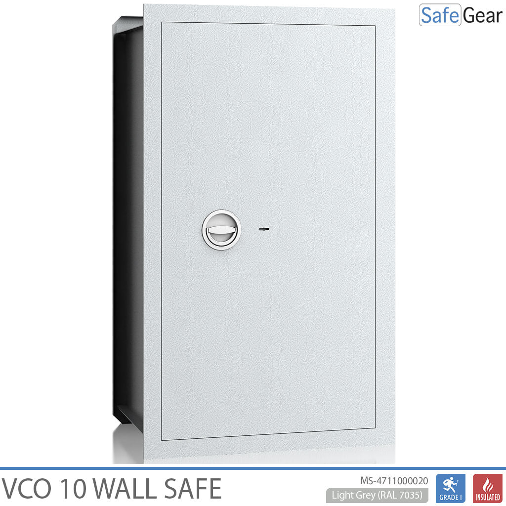 VCO 10 Caja fuerte de pared (139 L) - Prueba de robo Grado 1 - Gris claro - Cerradura con llave