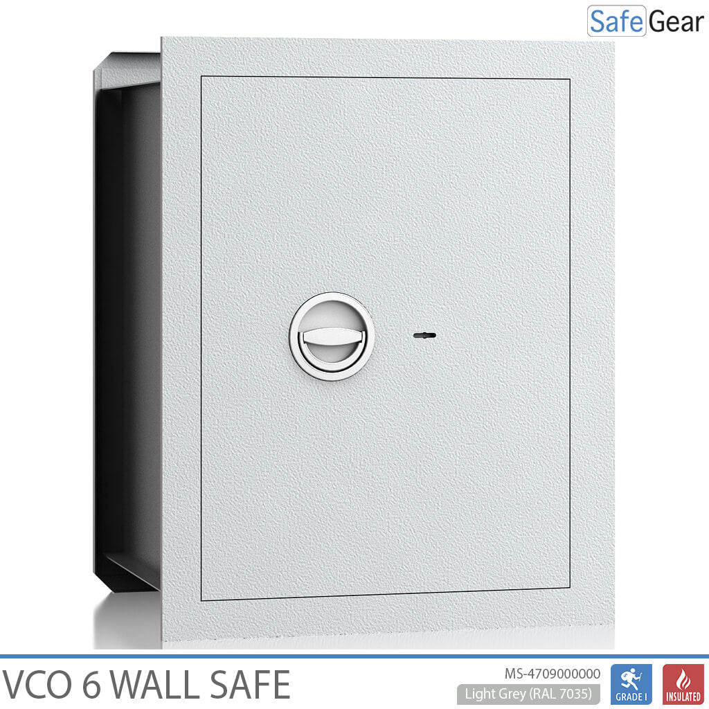 VCO 6 Caja fuerte de pared (61 L) - Prueba de robo Grado 1 - Gris claro - Cerradura con llave