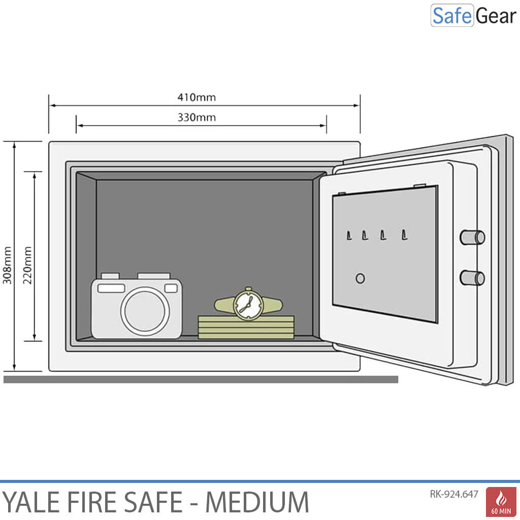 Cajas Fuertes Yale YFM310 resistentes al fuego (16L) medianas - Protección Contra Incendios 60